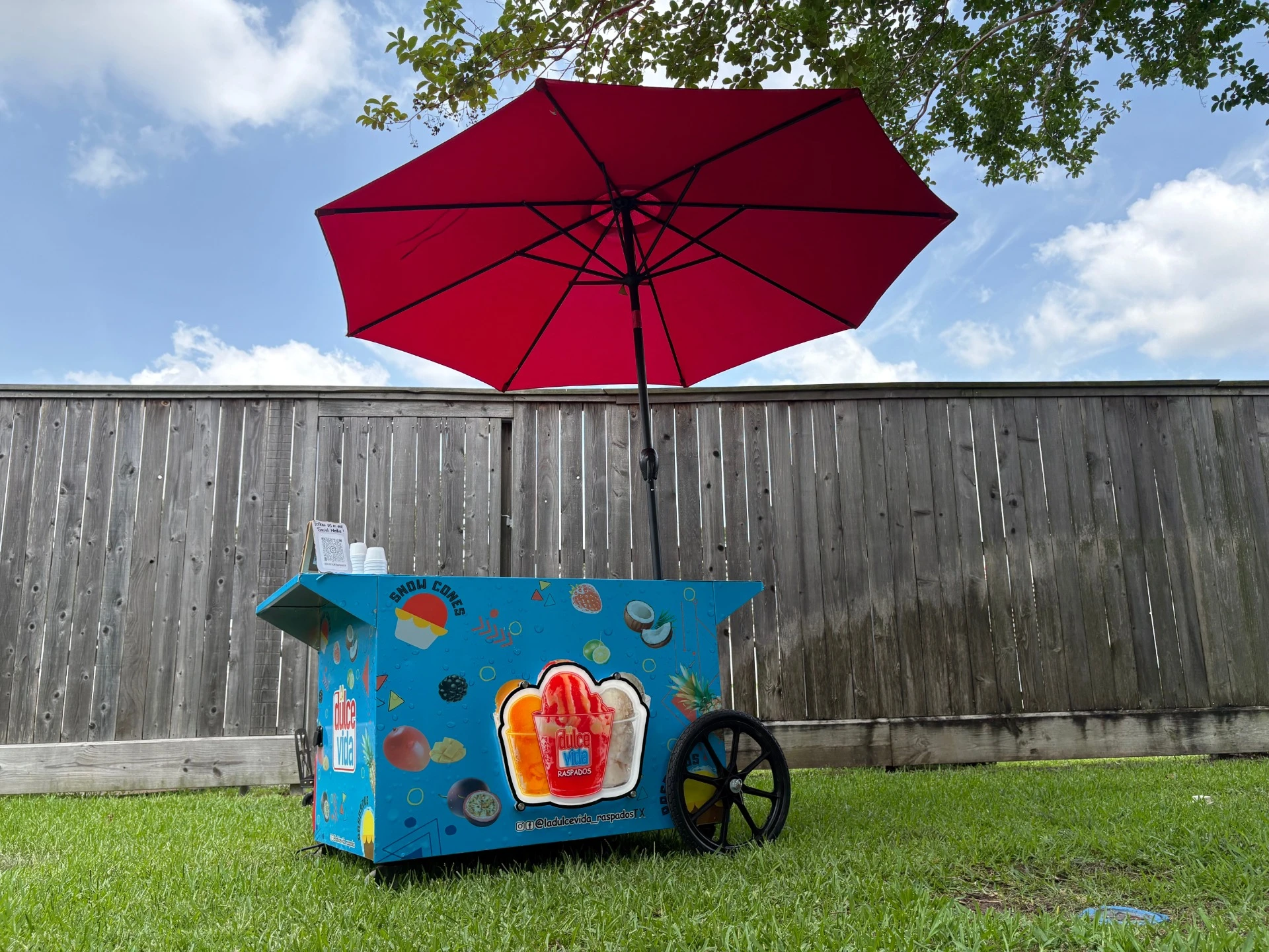 Barra de raspados para eventos en Texas