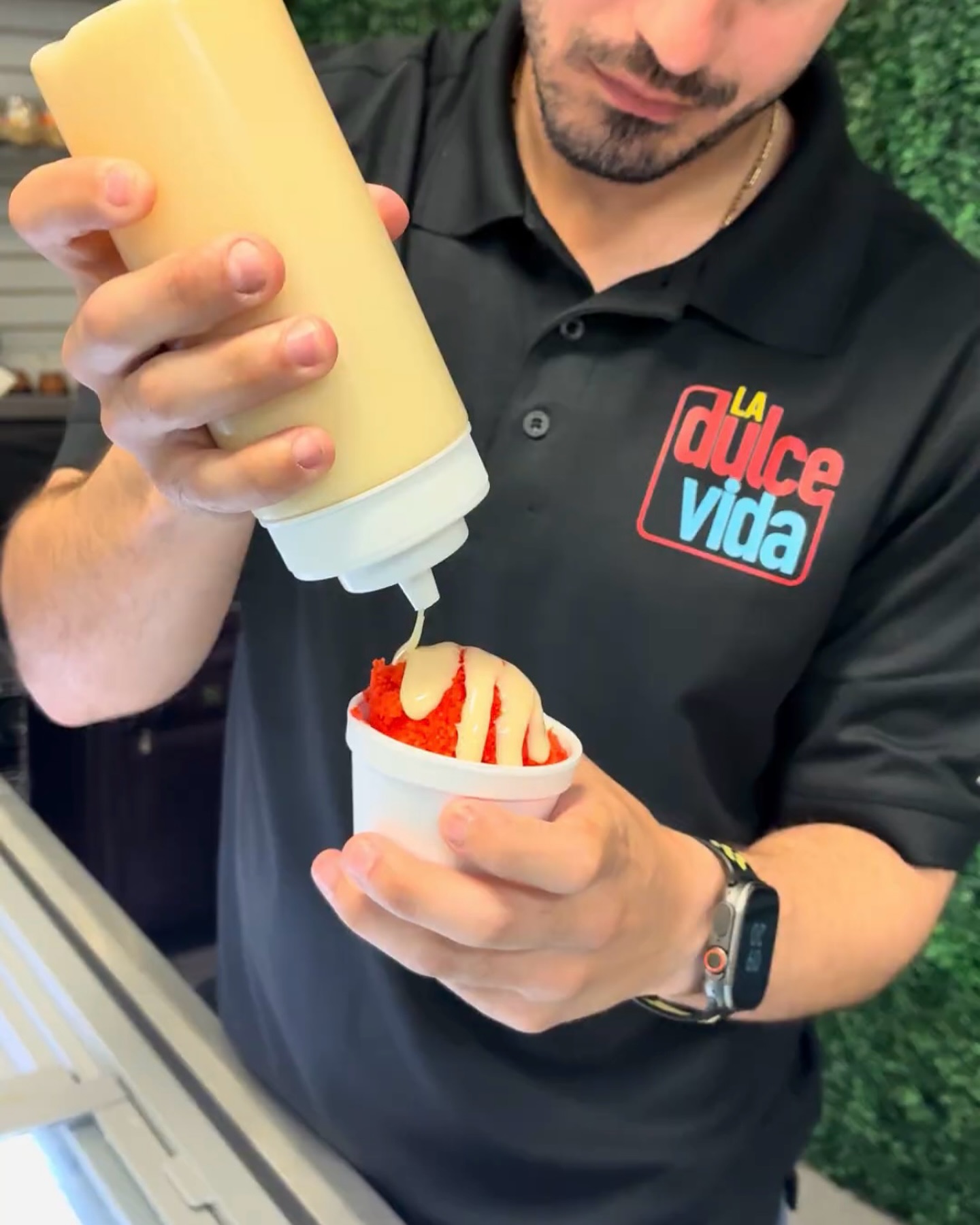 Barra de raspados en evento
